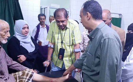 مدير مكتب صحة عدن يدشن مخيمًا طبيًا مجانيًا للأمراض المزمنة في المعلا