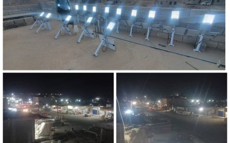 المغربي يدشن إنارة السوق العام بالطاقة الشمسية في الملاح