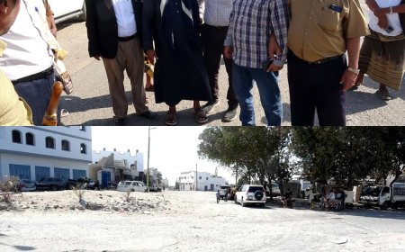 بتنفيذ المقاول الخضيري.. تسليم موقع مشروع إعادة تأهيل طريق "جعار – الحصن – باتيس" الاستراتيجي بطول 15 كم في أبين