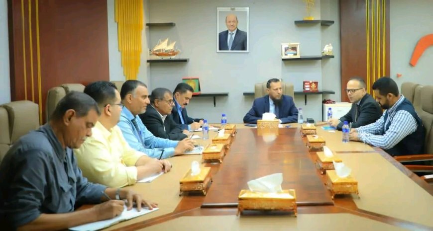 محافظ عدن يناقش مع المفوضية السامية برنامج العودة الطوعية ويطلع على سير عمل المشروع الاستراتيجي للصرف الصحي