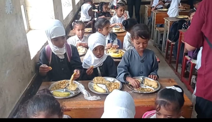 ​تدشين مشروع الوجبات المدرسية المطهية في مدرستي القمندان بلحج