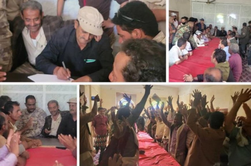 اللجان المجتمعية بمديرية قعطبة تحسم الانتخابات بالتزكية بالاجماع للشعيبي رئيساً لها