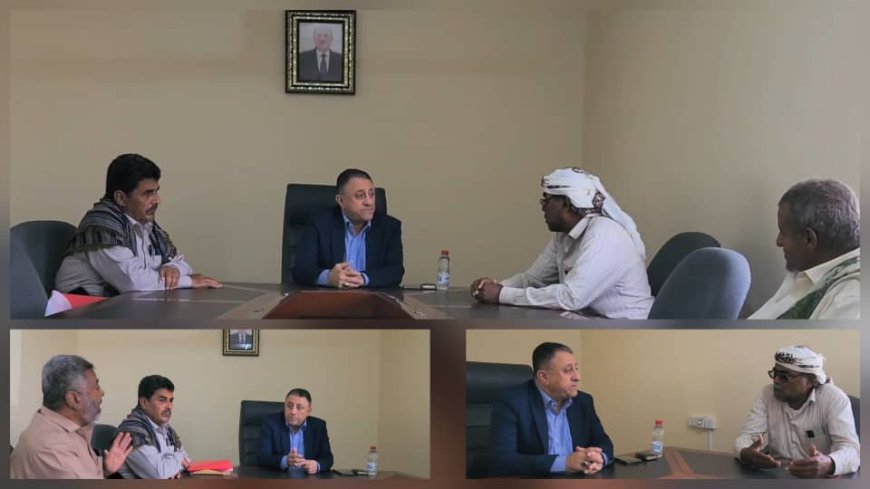 أمين عام المجلس المحلي بأبين يناقش مع إدارة الري الاستعدادات لموسم السيول وتأهيل منظومة الري بالدلتا