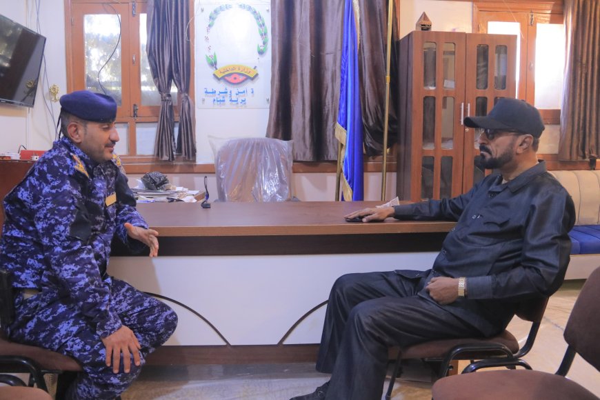 مدير عام شبام يبحث مع مدير أمن وشرطة شبام جهود تعزيز الأمن والإستقرار بالمديرية