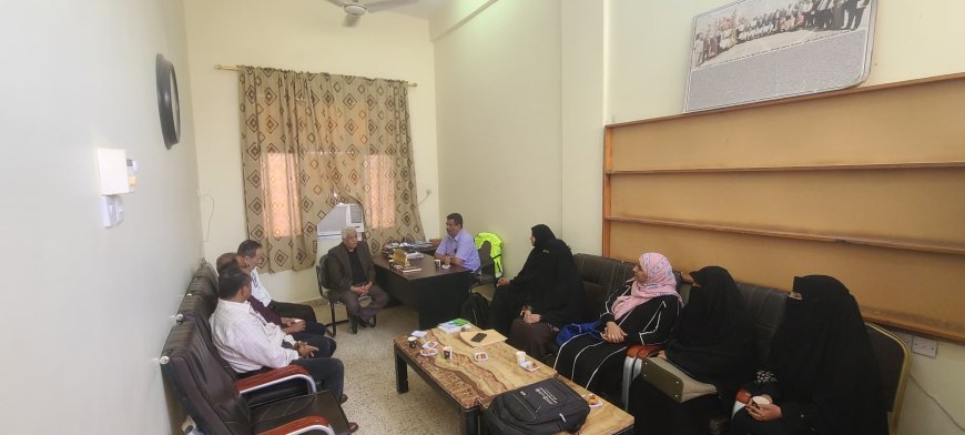 رئيس جامعة لحج يلتقي بوفد كلية الزراعة المشارك  في الدورة التدريبية  بالاردن  