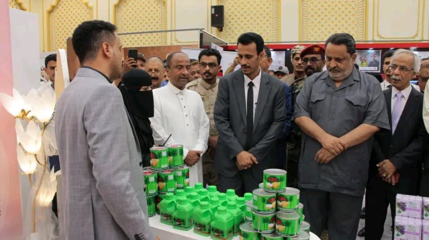 الوكيل الجيلاني يفتتح معرض الصناعات الوطنية والدولية بالمكلا