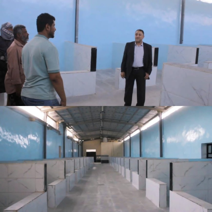 الأمين العام للمجلس المحلي بمحافظة أبين يتفقد التشطيبات النهائية لأعمال ترميم وتأهيل السوق العام للخضار والفاكهة بزنجبار