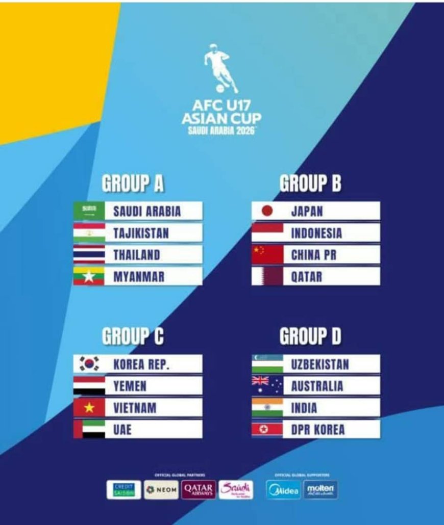 منتخبنا للناشئين يواجه كوريا الجنوبية وفيتنام والإمارات في كأس آسيا 2026