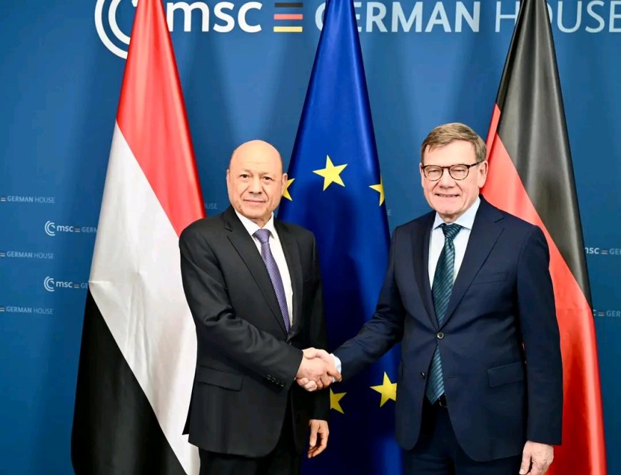 رئيس مجلس القيادة يبحث مع وزير الخارجية الالماني العلاقات الثنائية وسبل حشد الدعم الدولي للإصلاحات الحكومية