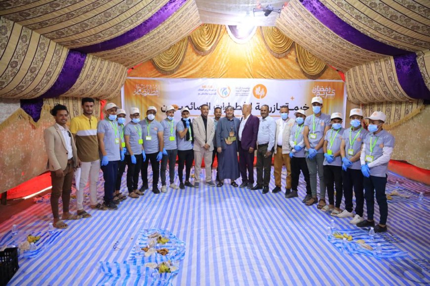 وكيل أول محافظة تعز يدشن مخيم إفطار الصائم بالمحافظة