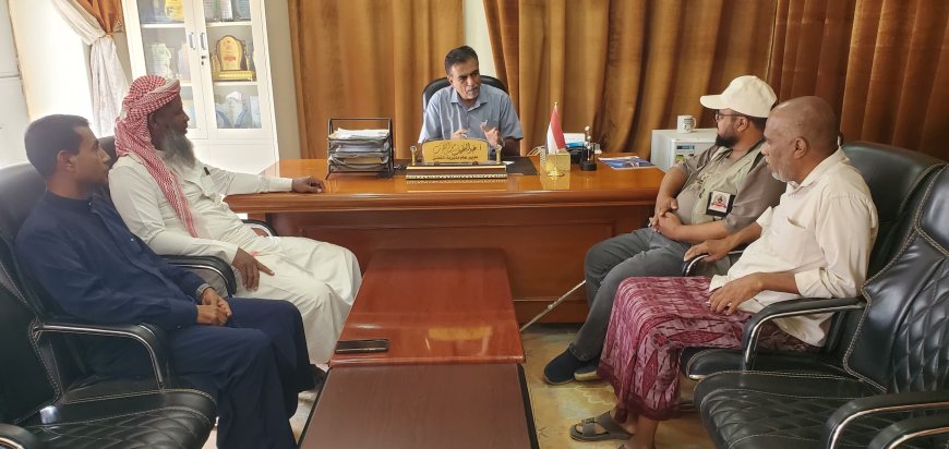 مدير عام مديرية القطن يلتقي منسق الخلية الإنسانية لقوات الفرقة الأولى طوارئ و القوات المشتركة