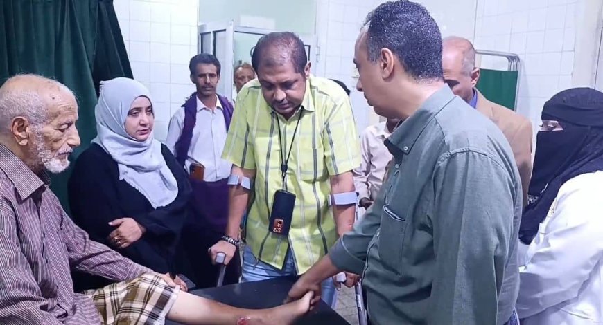 مدير مكتب صحة عدن يدشن مخيمًا طبيًا مجانيًا للأمراض المزمنة في المعلا
