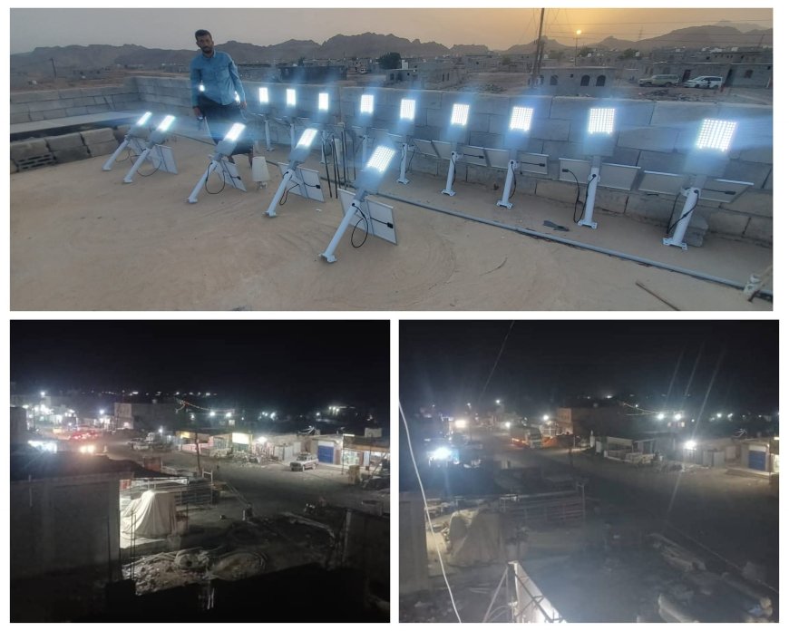 المغربي يدشن إنارة السوق العام بالطاقة الشمسية في الملاح