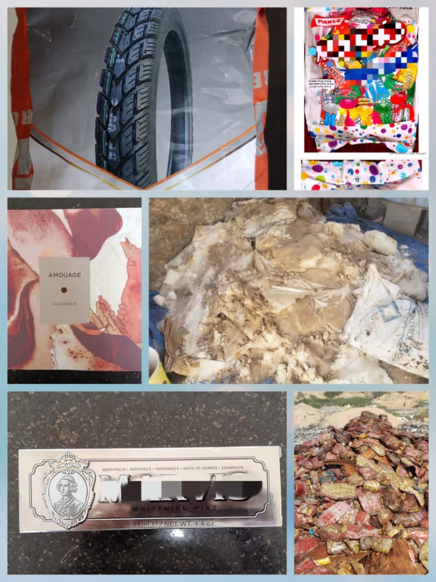 هيئة المواصفات والمقاييس ترفض وتتلف منتجات مخالفة في عدن وحضرموت والوديعة وشحن