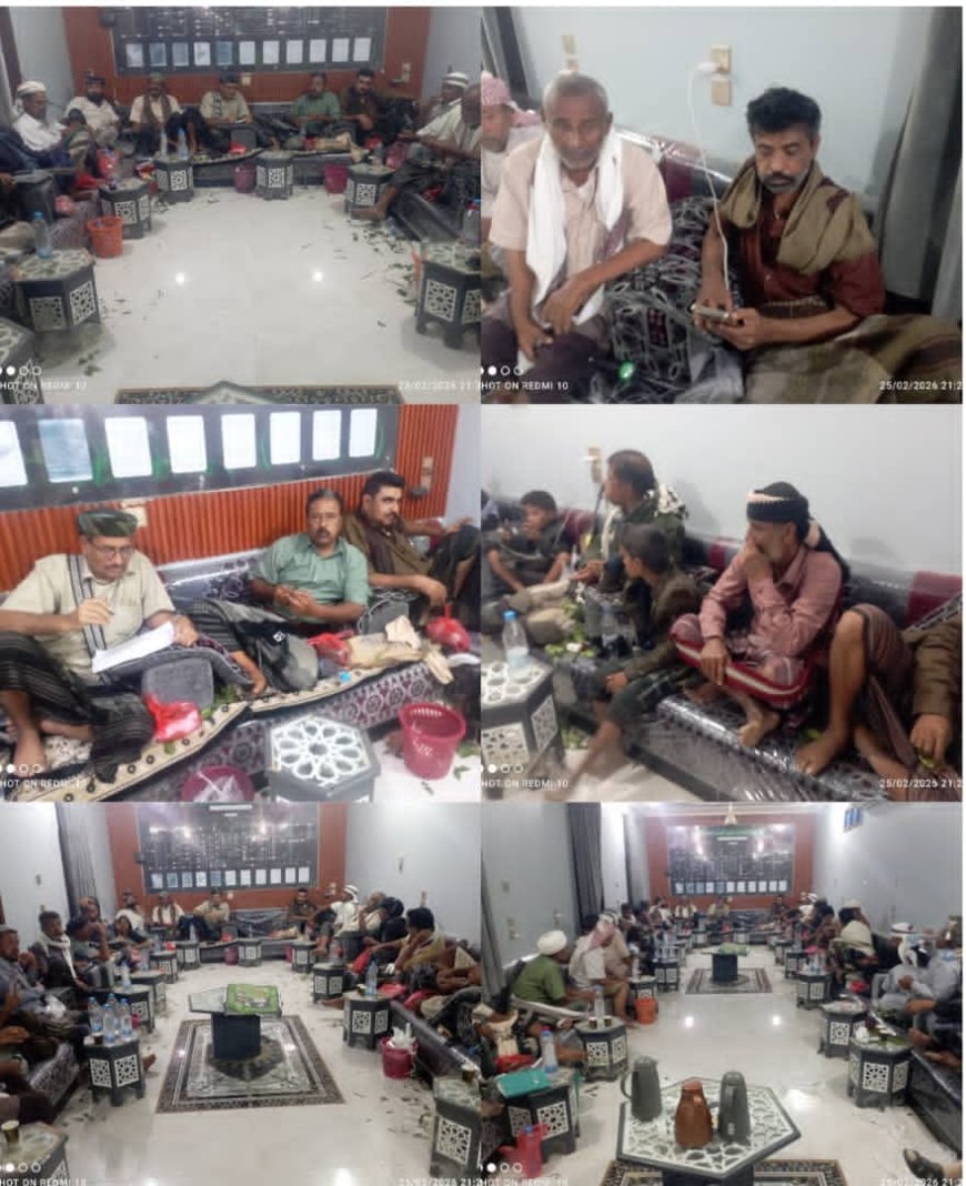 مدير عام أحور يترأس اجتماعاً موسعاً ويؤكد منع إطلاق النار في الأعراس