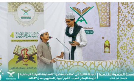 العاصمة عدن تشهد المرحلة الثانية في "فئة خمسة أجزاء" من التصفيات النهائية لمسابقة الإمام المجدد الشيخ أبي بكر المشهور القرآنية الرمضانية