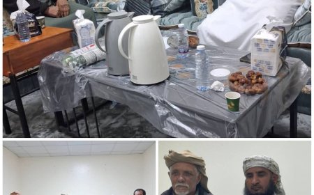 قائد قوات التحالف بشبوة يبحث تعزيز الأمن والتنمية مع مشايخ قبائل آل دحة العوالق