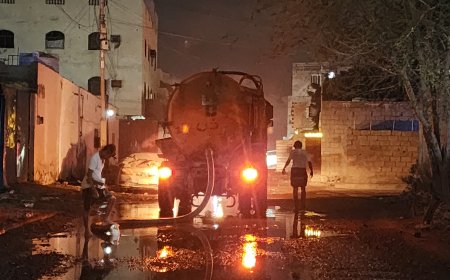 مؤسسة مياه عدن: نعمل بوتيرة عالية لمعالجة طفح مياه الصرف الصحي في الشيخ عثمان والمنصورة
