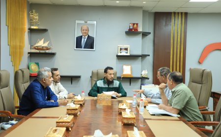 المحافظ شيخ يطلع على خطة إنشاء مشروع المنطقة الصناعية عدن بالعلم ويؤكد اهتمام السلطة المحلية بالمشاريع الاستثمارية