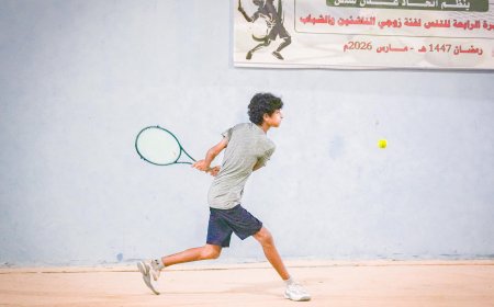 تواصل منافسات بطولة مديرية صيرة الرابعة للتنس الميدان بعدن