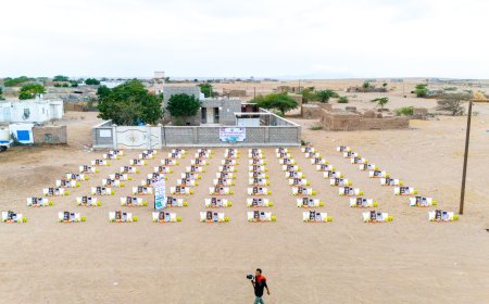 بيت الزكاة الكويتي بالتنسيق مع مؤسسة إثراء يختتمان توزيع المرحلة الثالثة بعدد (100) سلة غذائية للأسر الاكثر احتياجا في أبين شهر رمضان المبارك 1447هـ