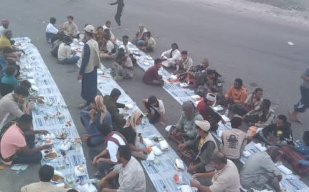 بدعم من فاعلة خير مؤسسة رؤيا المستقبل تنظم وجبة إفطار صائم بمنطقة الكود