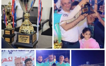 المهندس نوفل يقود فريق الحسوة لانتزاع لقب البطولة الرمضانية الأولى لكهرباء عدن
