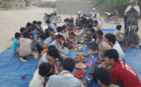 اهالي قرية حبيل المسجد يقيمون افطارهم الجماعي الخامس 