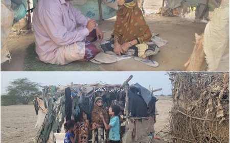 أضطرتهم الظروف للعيش في عشش.. "قمر" تحلم ببيت يأويها وأولادها ويحميها من عوامل التعرية ..!!
