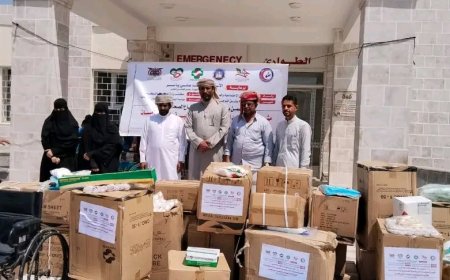 العميد الجعفري يدشن مشروع "فينا خير" لدعم مستشفى الغيضة المركزي بالمستلزمات الطبية