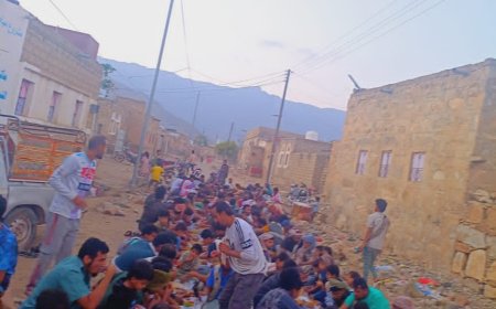 أبناء قرية آل هزم /الحضن يقيمون مأدبة إفطار رمضاني جماعي