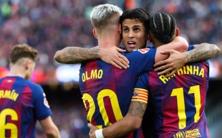 خماسية كتالونية تقود برشلونة لتوسيع الفارق مع ريال مدريد في صدارة الليغا