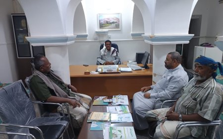 مدير عام مديرية تريم يستقبل عاقل حارة السويري ويطلع على ترتيبات المطلع السنوي