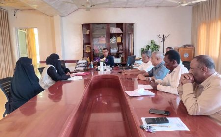 مدير عام مكتب الصحة بلحج يلتقي وفد منظمة اليونيسف لمناقشة تدخلاتها في المرافق الصحية بالمحافظة