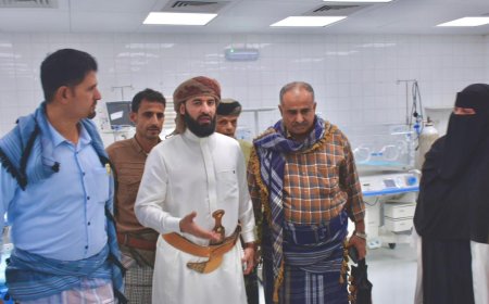 محافظ أبين يتفقد هيئة مستشفى الرازي بجعار ويطلع على سير الخدمات الطبية في عدد من الأقسام