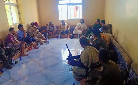 محافظ أبين يتفقد إدارة الأمن بالمحافظة ويشيد بجهود الوحدات الأمنية.