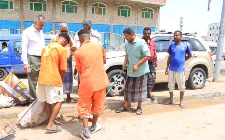 الشاذلي يطلع على أعمال شفط مياه الأمطار ورفع المخلفات في مديرية المعلا