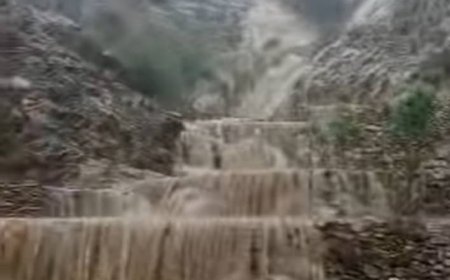 أمطار رعدية غزيرة تُنعش سرار يافع وتُنهي أشهرًا من شحّ المياه