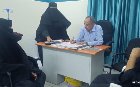 الكادر الطبي بمركز باتيس الصحي بخنفر يباشرون الدوام الرسمي بعد إجازة العيد