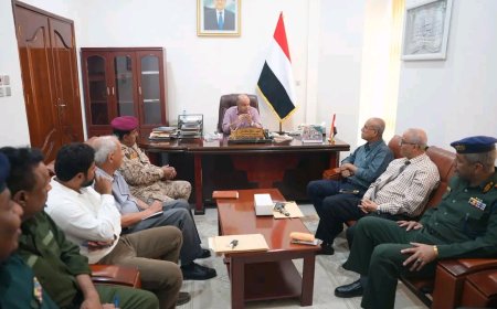 عضو مجلس القيادة محافظ حضرموت يترأس اجتماعا موسعا لمعالجة قضايا الأراضي وتعزيز سيادة القانون