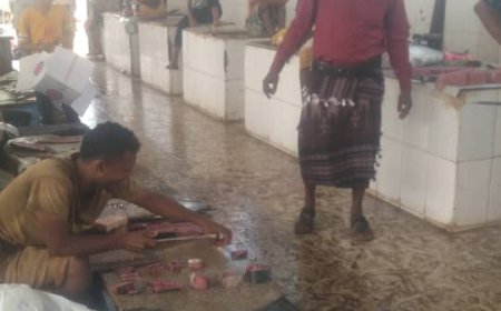 حملة نظافة بسوق اسماك زنجبار 