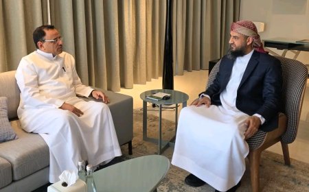 المحرّمي يطلع على خطط تطوير العمل بوزارة الزراعة والري والثروة السمكية ويشيد بالدعم السعودي لسقطرى