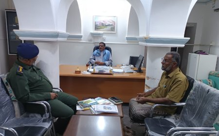 مدير عام تريم يلتقي مدير الأمن لمناقشة القضايا الأمنية بالمديرية