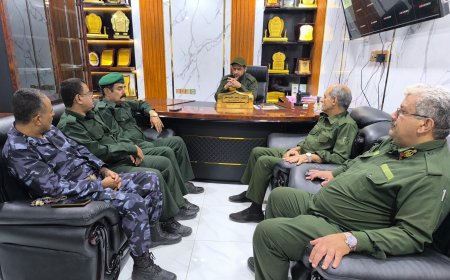 مدير أمن محافظة لحج في لقاء تنضيمي بضباط الإدارة ويؤكد على الانضباط وفتح المكاتب بأستمرار لخدمة المواطنين