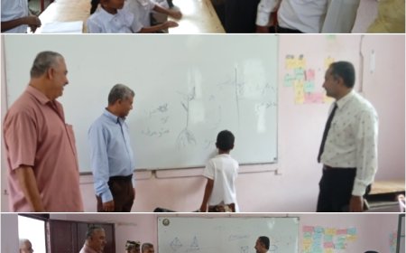 مدير عام مكتب التربية والتعليم أبين يتفقد سير العملية التعليمية في مدارس زنجبار