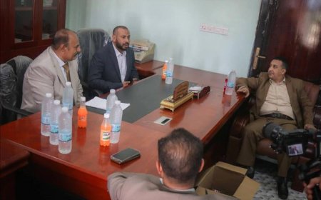 تعزيز التعاون بين القضاء والسلطة المحلية محور لقاء الحصيني ومحافظ الضالع