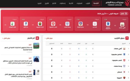 باللغتين العربية والانجليزية.. إطلاق الموقع الرسمي للدوري اليمني على شبكة الانترنت