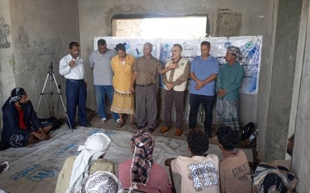 نشاط توعوي مشترك لتعزيز حماية البيئة البحرية بأبين والتحذير من مخاطر "صيد الشبح"