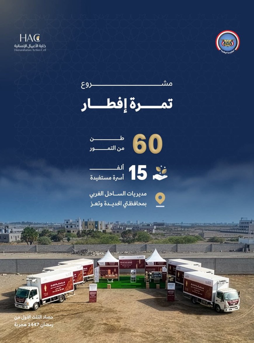 برعاية وإشراف مباشر من نائب رئيس مجلس القيادة الرئاسي: أكثر من 70 ألف مستفيد من تدخلات المؤسسات التابعة للمقاومة الوطنية خلال الثلث الأول من رمضان