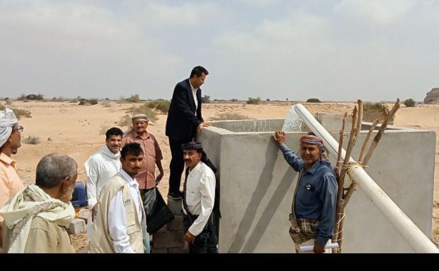 تدشين استلام مشروع منظومة الطاقة الشمسية لمزارعي "الجربة" في مديرية رضوم بمحافظة شبوة